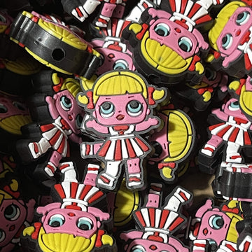 296 A Doll Themed Girl with Yellow Hair (PVC) 2ct