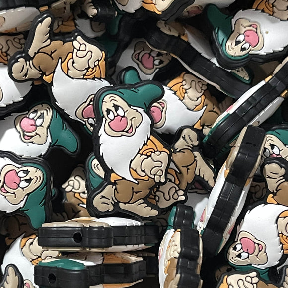 214 A Cartoon Gnome: Green Hat Gnome 2ct