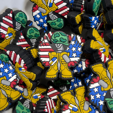 818 American Flag Wings & Boots 2ct