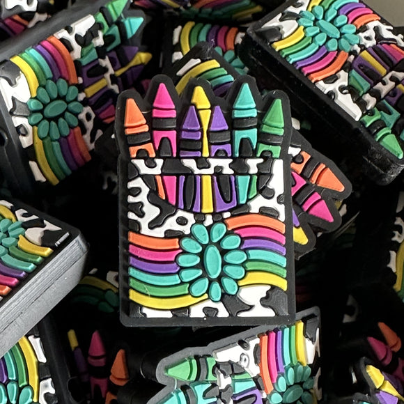 186 Cow Print Crayons 2ct