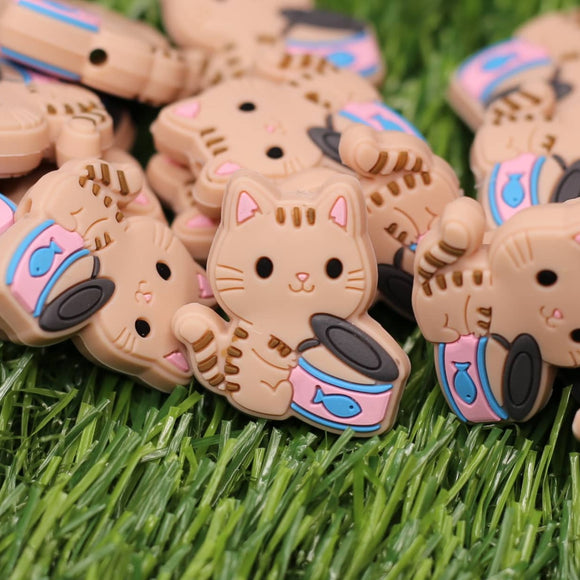 215 Cat Eating Fish 2ct