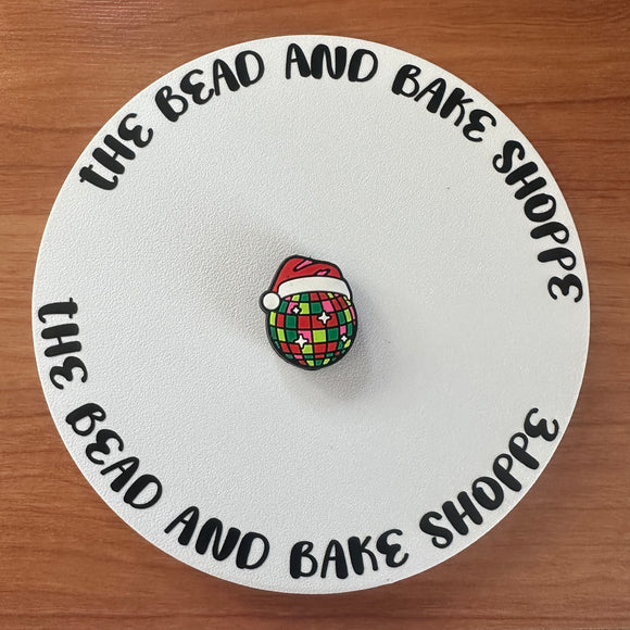 233 Disco Ball with Santa Hat 2ct