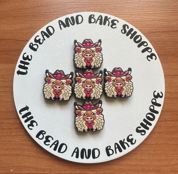 269 Cow with Cowboy Hat and Blonde Hair 2ct