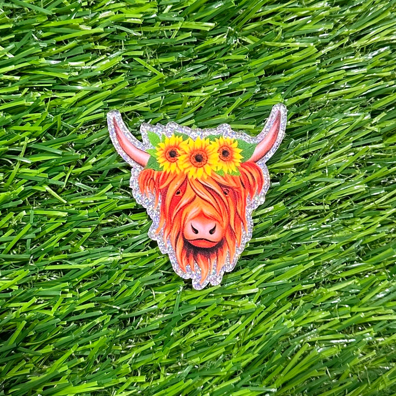 Buy highland-cow-face Flat Back Acrylics