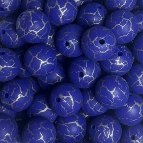 15mm Crackle Printed Beads 10ct - 0