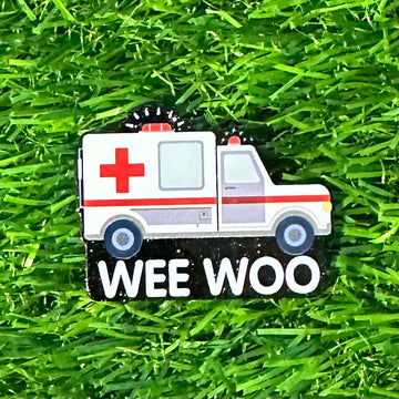 Buy 6002-wee-woo Printed Flat Back Acrylics