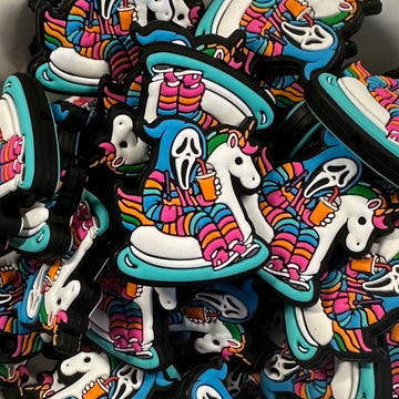 416 Scary Ghost Guy on Unicorn Floatie 2ct