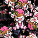 White Cow in Pink Overalls 2ct-3