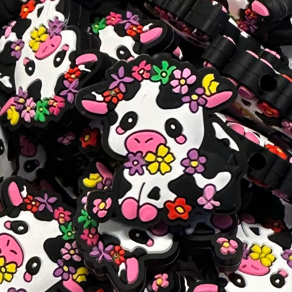 367 Cow with Flowers 2ct