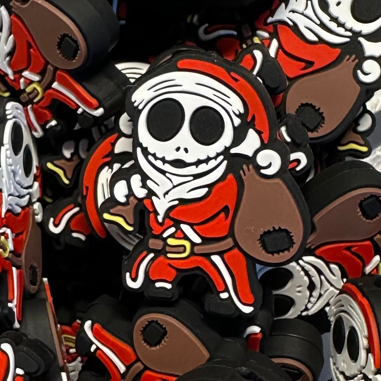 Skeleton Dressed as Santa 2ct