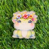 6039 Frog with Flower Crown