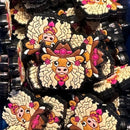 269 Cow with Cowboy Hat and Blonde Hair 2ct-1