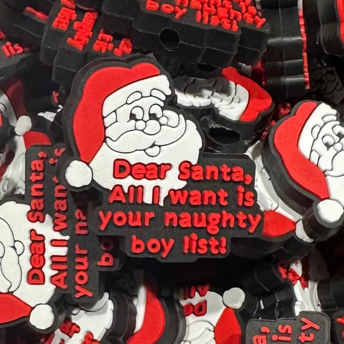 Dear Santa, All I want is Your Naughty Boy List 2ct