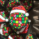 233 Disco Ball with Santa Hat 2ct-3