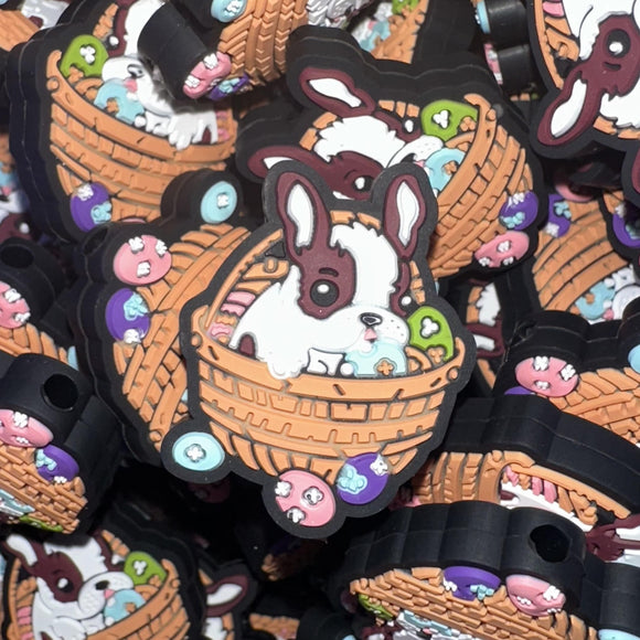 921 Puppy in Easter Basket 2ct